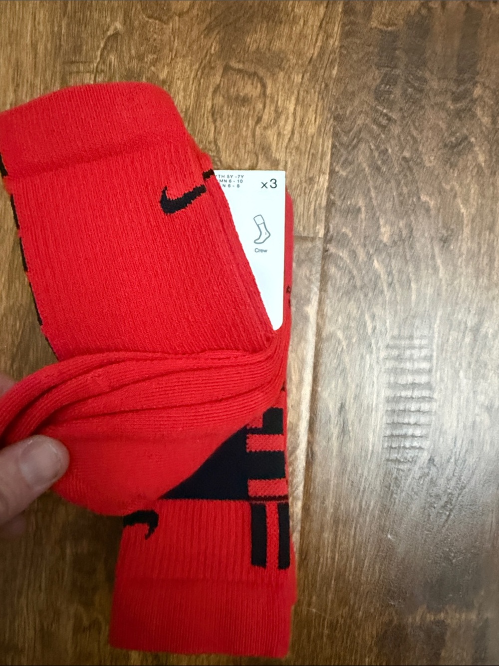 Nike Red and Black Elite Dri-FIT Crew Athletic Socks - Picture 11 of 14